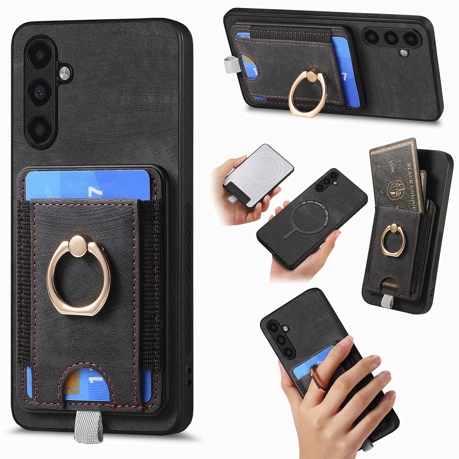 D7 For Samsung Galaxy M15 5G Magnetic Case Retro Detachable Card Holder Phone Shell D7 For Samsung Galaxy M15 5G Magnetic Case Retro Detachable Card Holder Phone Shell